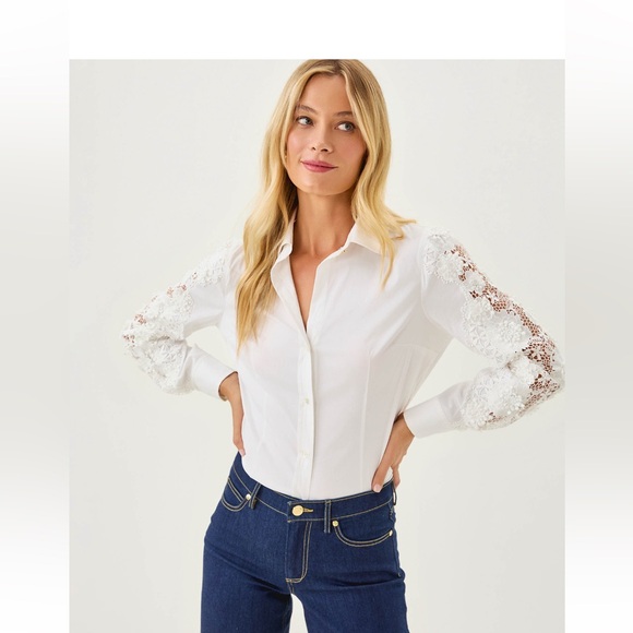 Lilly Pulitzer Tops - NWT Lilly Pulitzer the lace lilly shirt